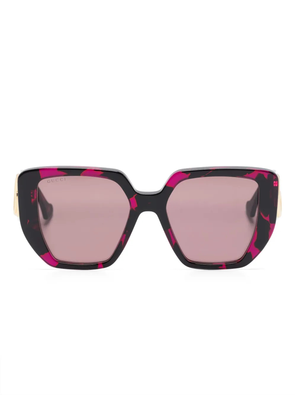 Gucci Eyewear logo-plaque Oversize Sunglasses | Purple | FARFETCH CA | Farfetch Global