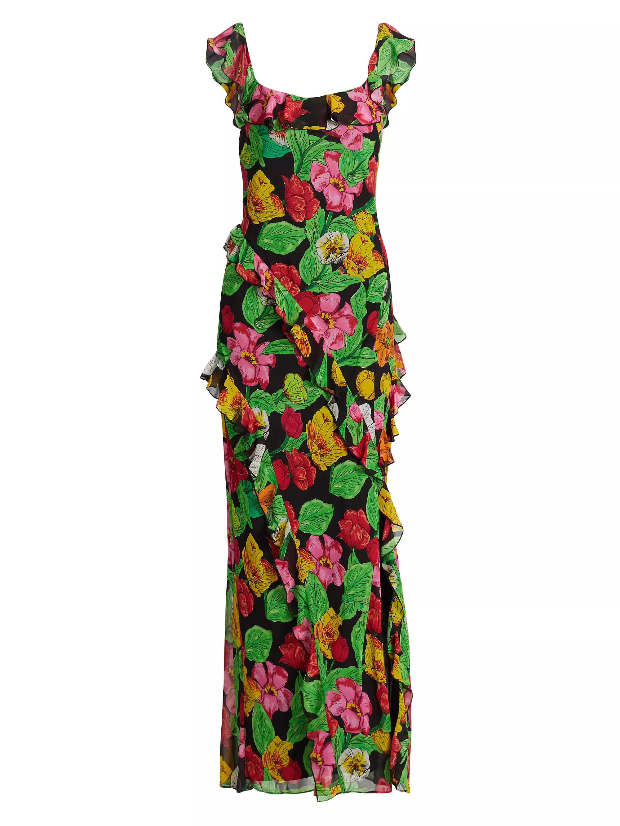 Tulip Rosette Ruffle Maxi Dress | Saks Fifth Avenue