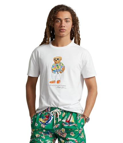 POLO RALPH LAUREN Mens Classic Fit Polo Bear Jersey T-Shirt Sp24 White Beach Club Bear XX-Large | Amazon (US)
