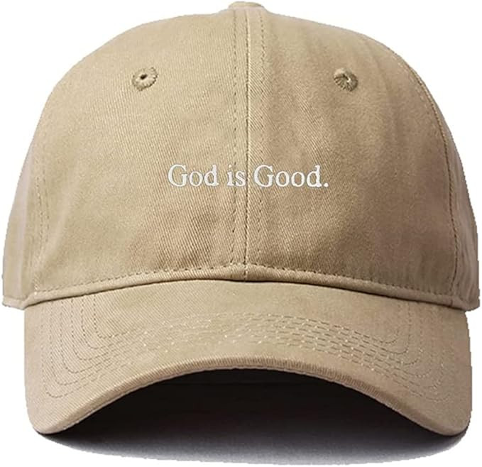 Men Baseball Cap God is Good Embroidery Hat Embroidered Adjustable Hats Cotton Caps Unisex | Amazon (US)