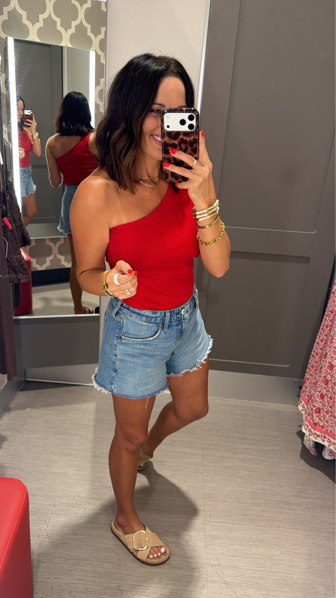 This Target top is ON SALE and one of my favorite finds! ❤️ The one-shoulder style is so flattering, and it’s the perfect pop of red for the 4th of July, date nights, or summer concerts. Grab it while it’s marked down!

Wearing Size XS.
5’3” for reference.

#targetstyle #targetfinds #targetsale #summerstyle #redtop #affordablestyle #ltkstyle #targetfashion
