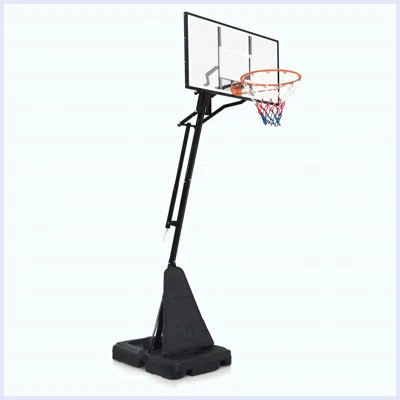 Portable Basketball Hoop For Youth Adults & Professional Match,Adjustable Height 8.04 Ft To 10.01 Ft,44 Inch Backboard With Rebound System, Indoor/Out | Wayfair North America