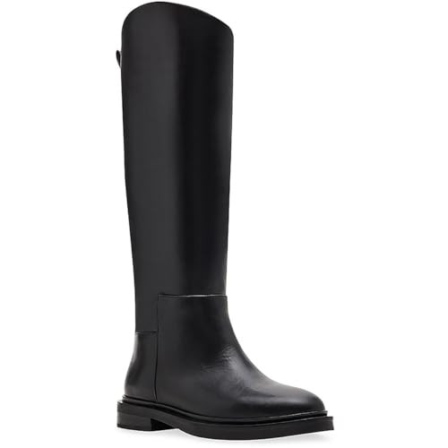 Steve Madden Women's Gaige Knee High Boot, Black Leather, 7.5 | Amazon (US)