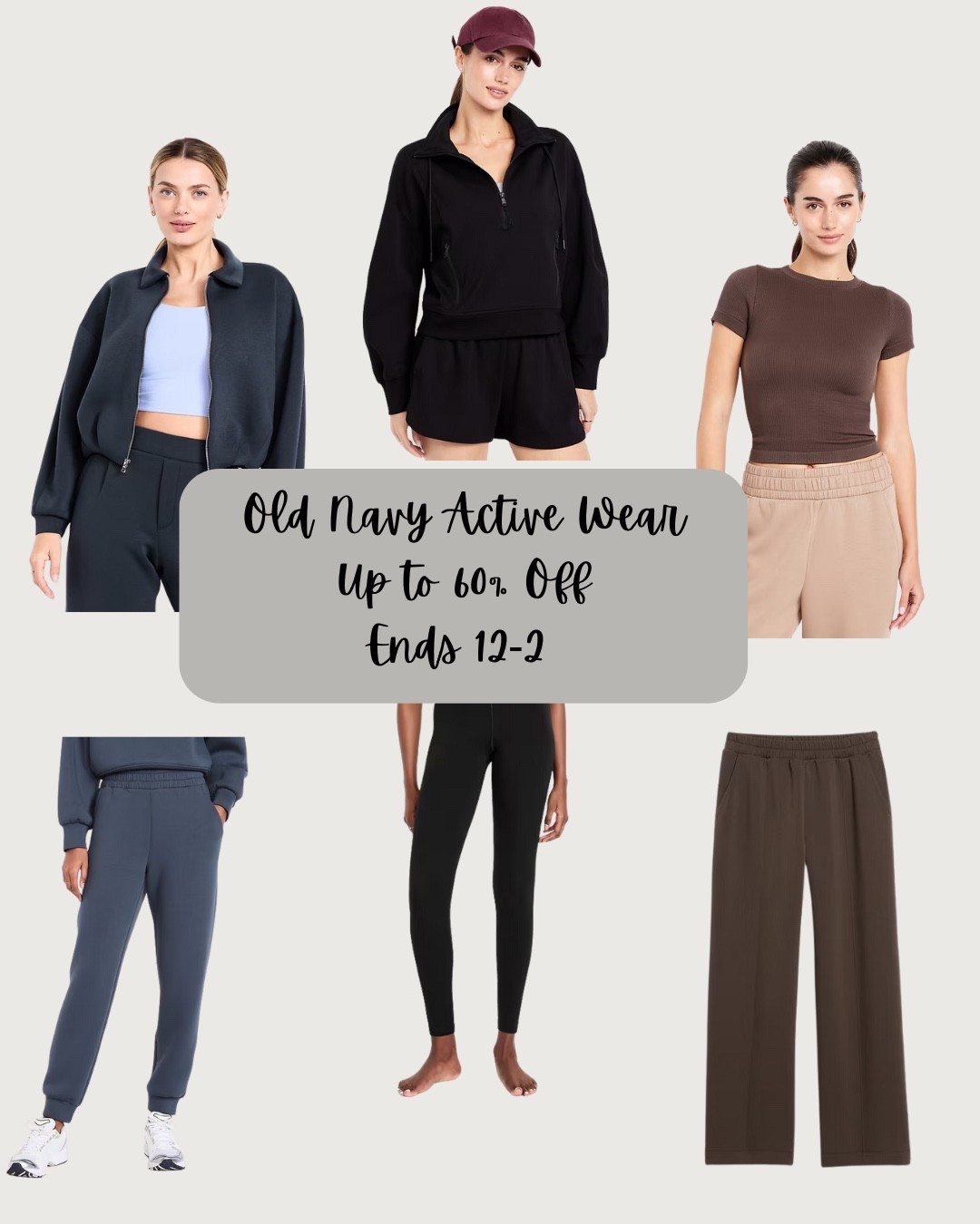 Old Navy Cyber Deals are almost gone! 😭🔥 Ends 12/2!   My fave active + cozy picks are up to 60% OFF and these prices are TOO good:

• Bounce Fleece Bomber Jacket — was $54.99, now $27.49
• Dynamic Fleece Half-Zip Sweatshirt — was $49.99, now $20.00
• High-Waisted Bounce Fleece Joggers — was $44.99, now $22.49
• High-Waisted Studio Smooth Leggings — $19.99
• High-Waisted Bounce Fleece Wide-Leg Sweatpants — was $44.99, now $22.49

Stocking up on all the cozy + active basics while the deals last 🤍✨

#LTKSale #OldNavy #OldNavyActive #ActivewearDeals #LTKfit #LTKfinds #CyberDeals #LTKHoliday #OldNavyStyle #LTKunder50
