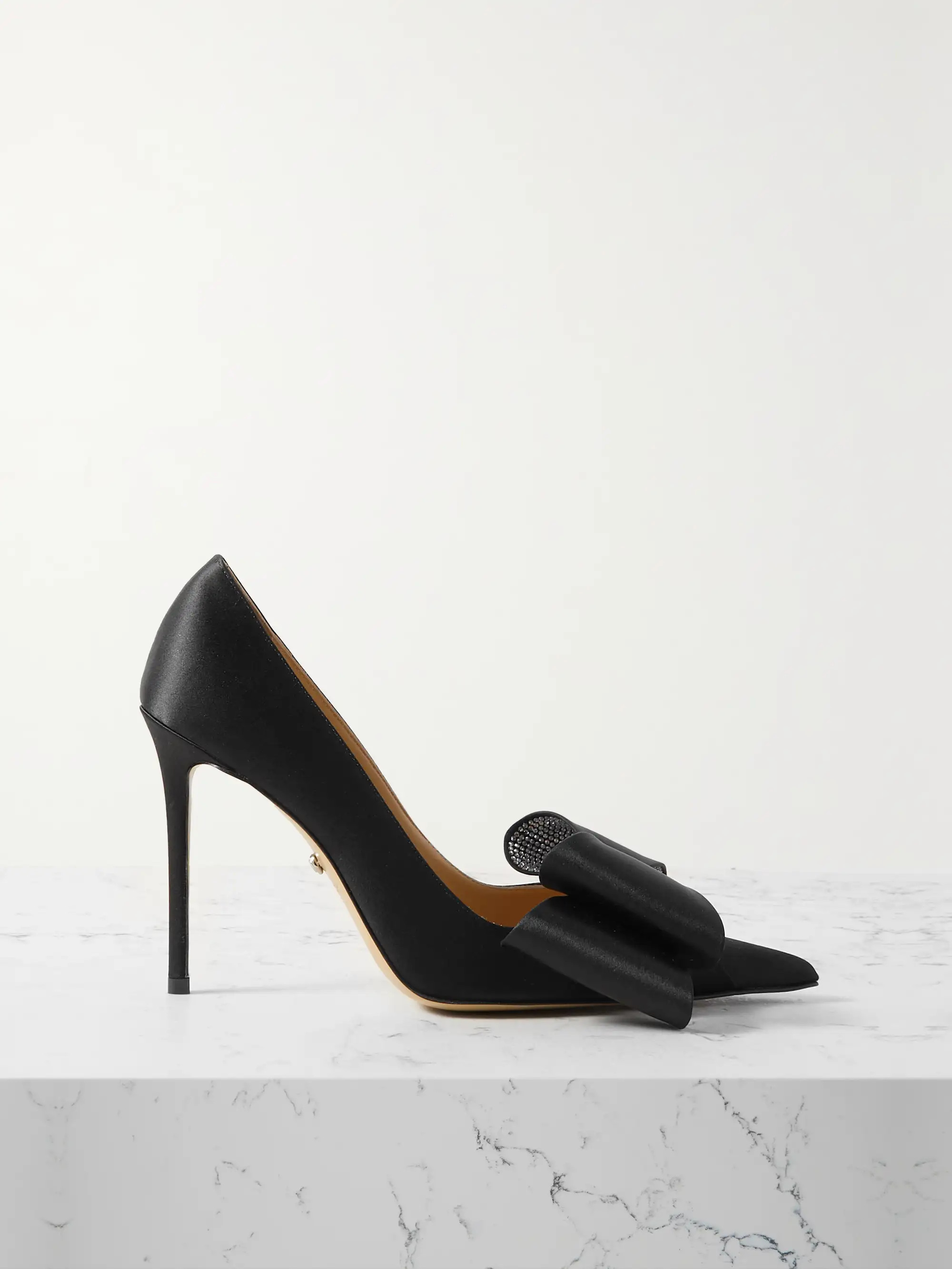 Le Cadeau crystal-embellished satin pumps | NET-A-PORTER (US)