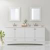 Glacier Bay Lancaster 73 in. Double Sink White Freestanding Bath Vanity with White Cultured Marble Top (Assembled) B72X20361 | The Home Depot
