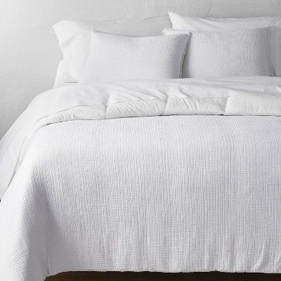 Textured Chambray Cotton Comforter & Sham Set - Casaluna™ | Target