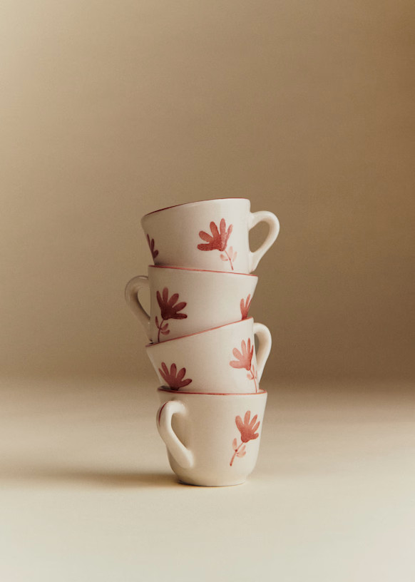 Set of 4 espresso cups - Little Flower | Sezane Paris - US