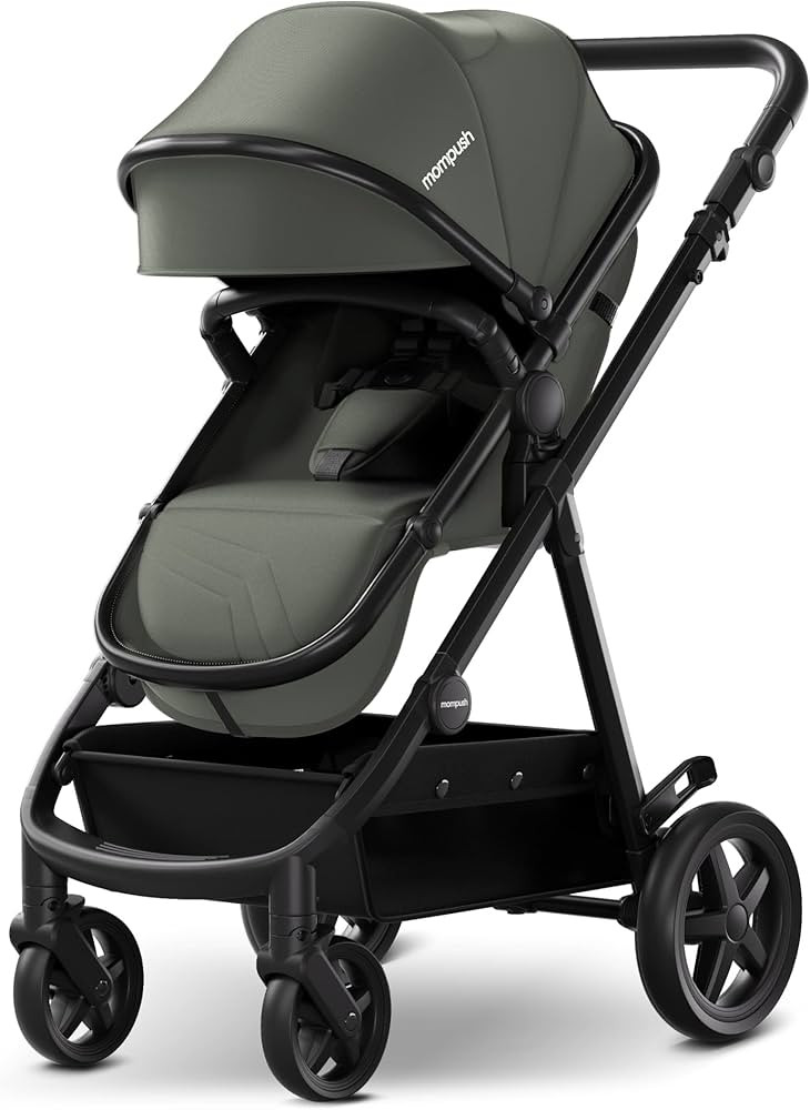 Mompush Meteor2 Baby Stroller with Bassinet Mode, Adjustable Handlebar and Footrest, Bassinet Str... | Amazon (US)