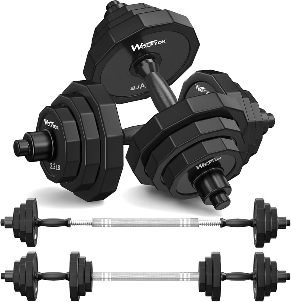 KISS GOLD Weights Dumbbells Set, Adjustable Dumbbell Sets 22Lbs 44Lbs 66Lbs 88Lbs with Solid Stee... | Amazon (US)