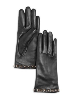 Studded Cashmere Lined Leather Gloves - Exclusive | Bloomingdale's (US)