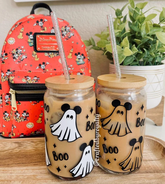 Halloween Glass Cup | Mickey Halloween Glass Cup | Mickey Fall Cup | Disney Halloween Cup I Micke... | Etsy (US)