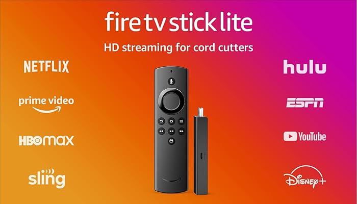 Fire TV Stick Lite, free and live TV, Alexa Voice Remote Lite, smart home controls, HD streaming | Amazon (US)