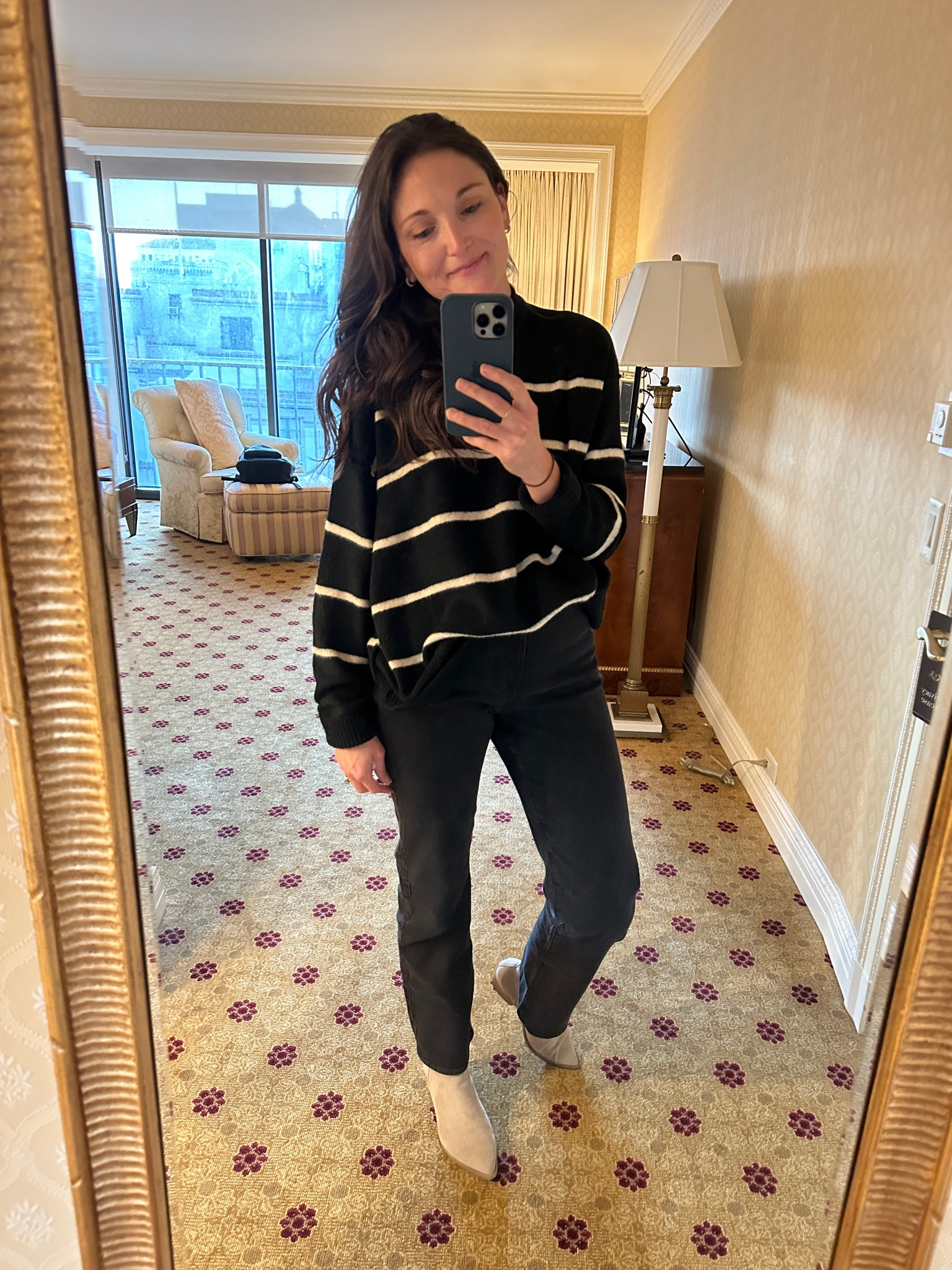 This aerie sweater is so cozy (I’m wearing a size xs) and I love these 90s straight jeans. Booties are old from Target so I linked similar. ☺️

#LTKSeasonal #LTKxMadewell