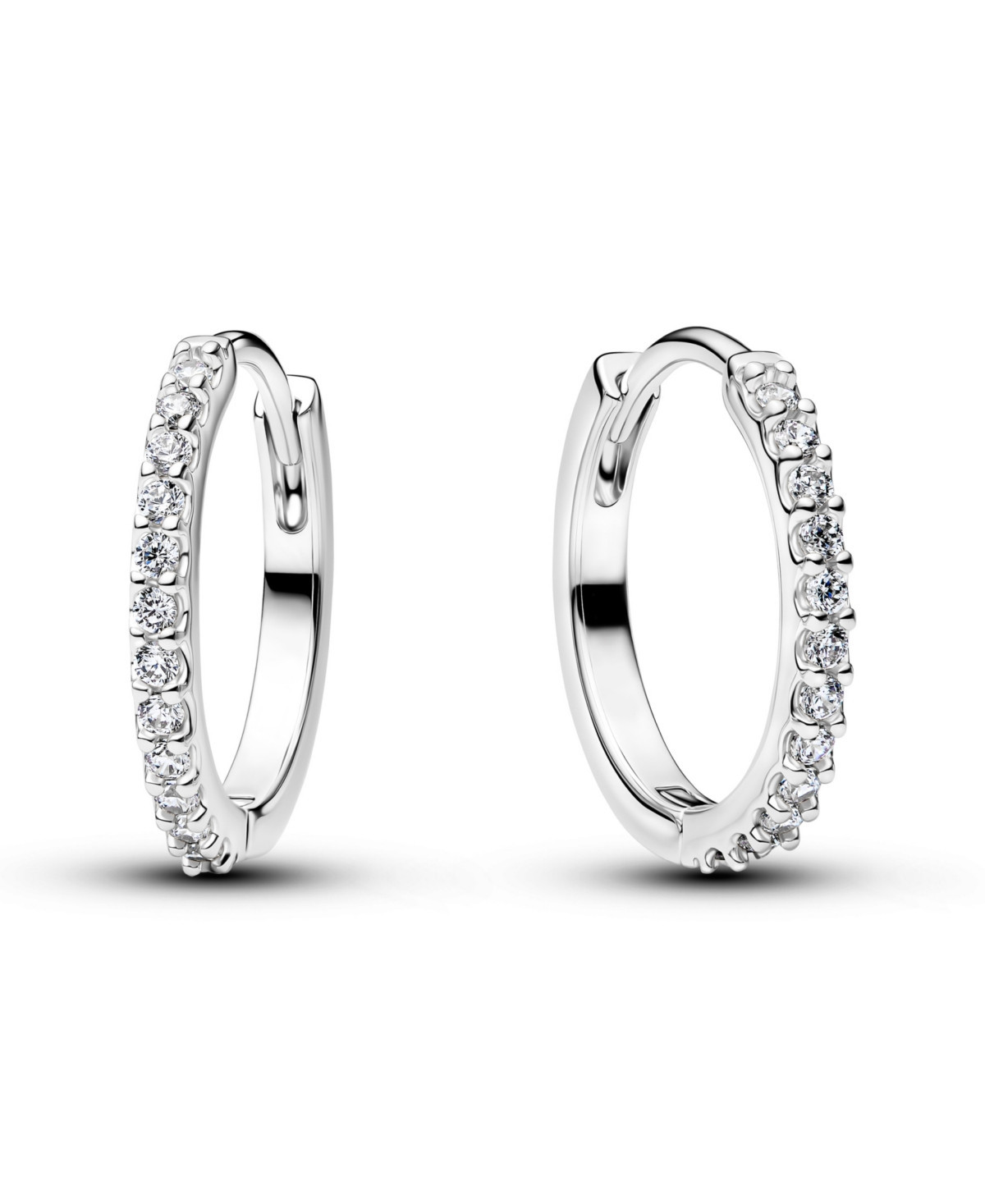 Pandora Sparkling Mini Hoop Earrings - Sterling Silver | Macy's
