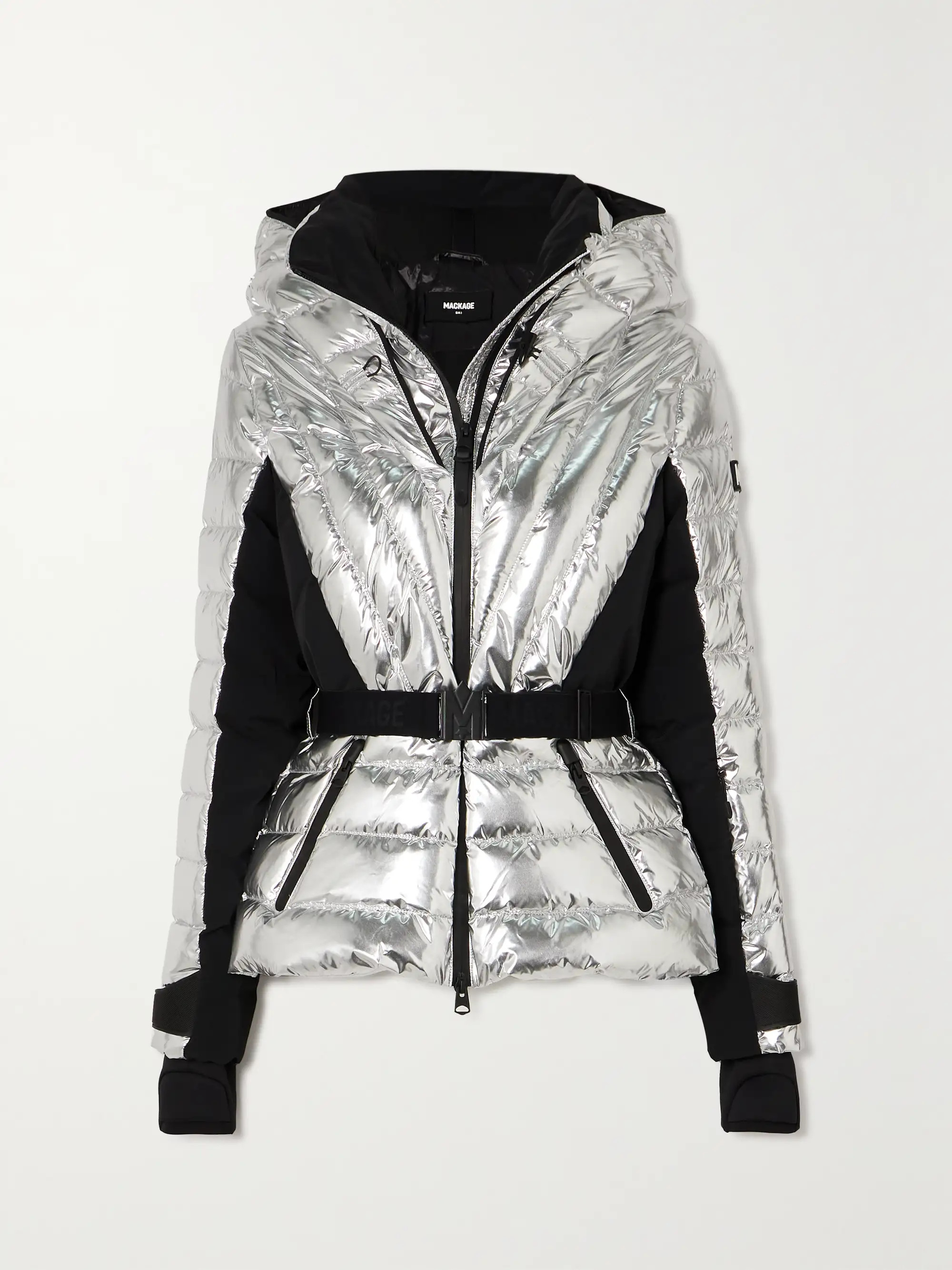 MACKAGE + NET SUSTAIN Elita metallic quilted down ski jacket | NET-A-PORTER | NET-A-PORTER (US)