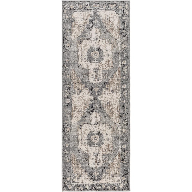 Addisyn Machine Woven Oriental Charcoal Area Rug | Wayfair North America