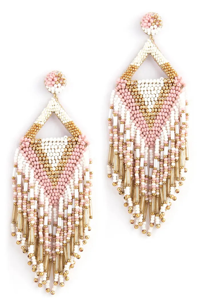 Deepa Gurnani Bina Beaded Tassel Drop Earrings | Nordstrom | Nordstrom
