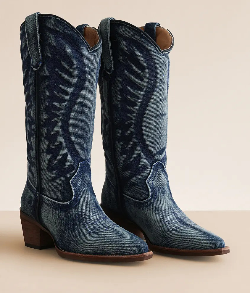Albany Denim Western Boot | Buckle