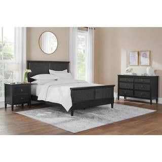 Home Decorators Collection Marsden Black 6-Drawer Cane Dresser (54 in W. X 36 in H.) 05614-02 (Ep... | The Home Depot