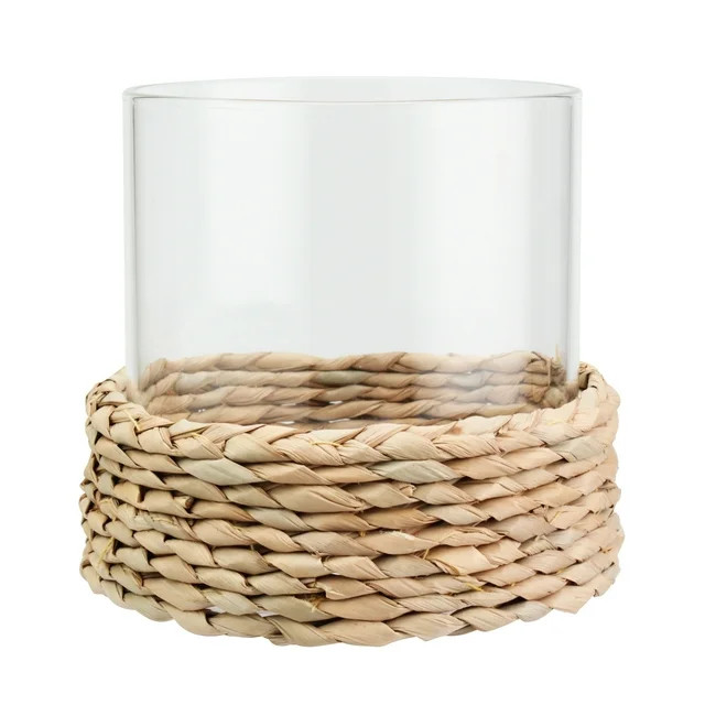 Better Homes & Gardens Decorative Hyacinth Hurricane Candle Holder, Brown - Walmart.com | Walmart (US)