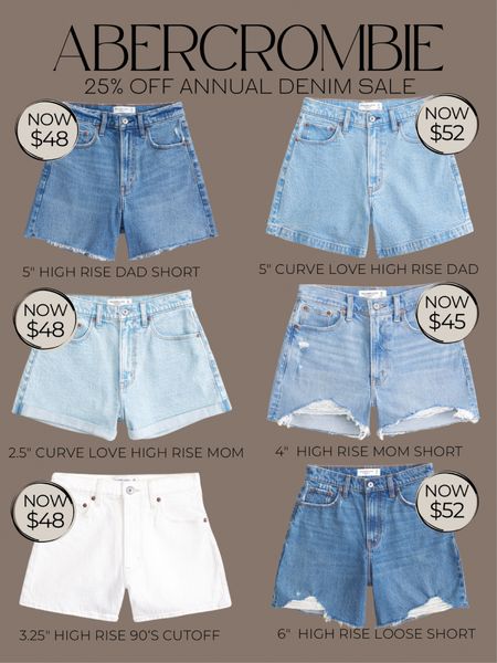 Abercrombie annual shorts event! 25% off all shorts today - the 13th!✨
Several styles, inseams, and shades available! 🩵🩵🩵

Denim shorts. Abercrombie sale. Country concert outfit. Summer outfit. Vacation outfit.

#LTKStyleTip #LTKFindsUnder50 #LTKSaleAlert