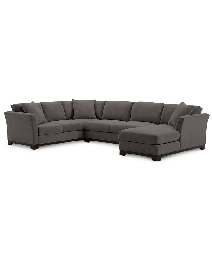 Elliot II 138" Fabric 3-Pc. Chaise Sectional, Created for Macy's | Macys (US)