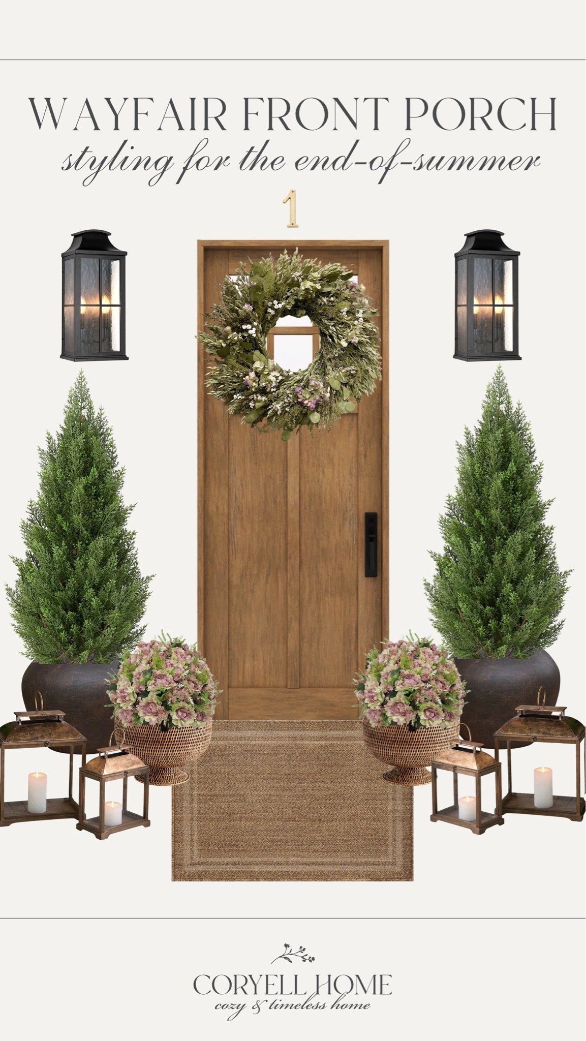 @Wayfair front porch inspiration, styled for the end-of-summer season ✨ I love the pops of blush and purple, and this wreath is one of my absolute favorites! If you’re looking to refresh your front door or front porch with faux flowers and pretty lanterns, these are my favorites.

#LTKHome