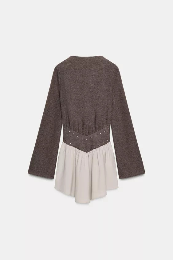 COMBINATION STUDDED DRESS | Zara US