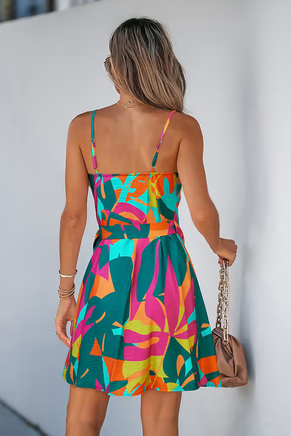 Sunset Breeze Tropical Mini Dress | Cupshe US