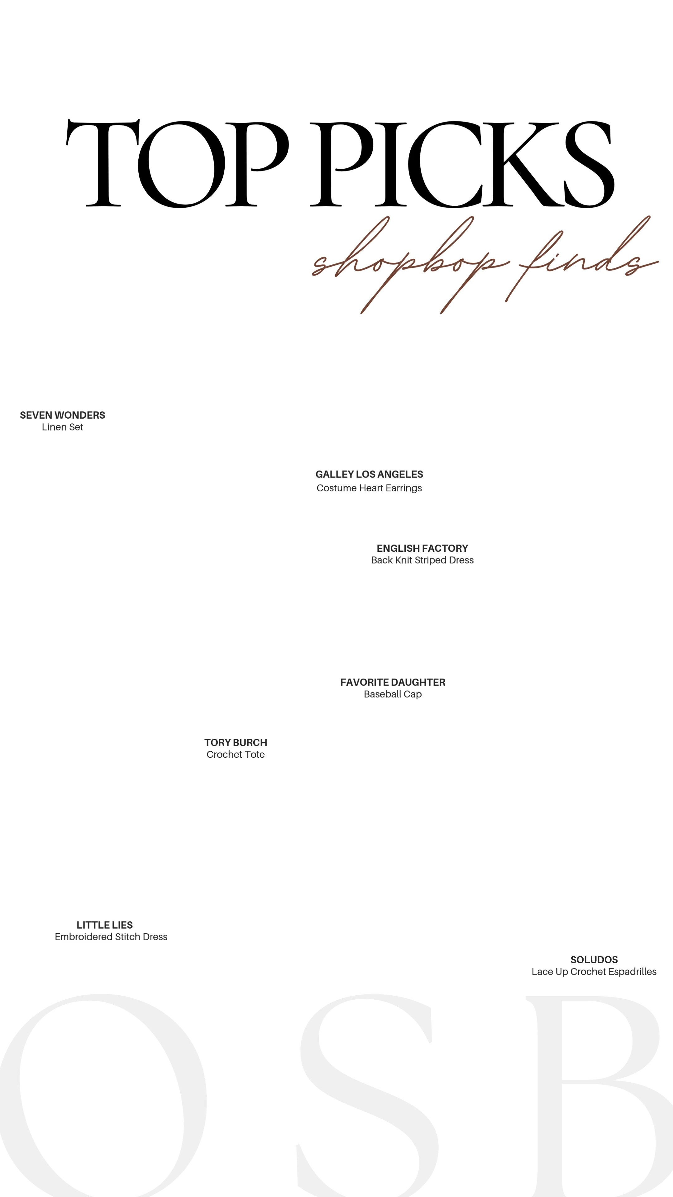 My Shopbop picks of the week! So many good finds for the warmer days to come!🤍 

 #LTKSeasonal #LTKStyleTip