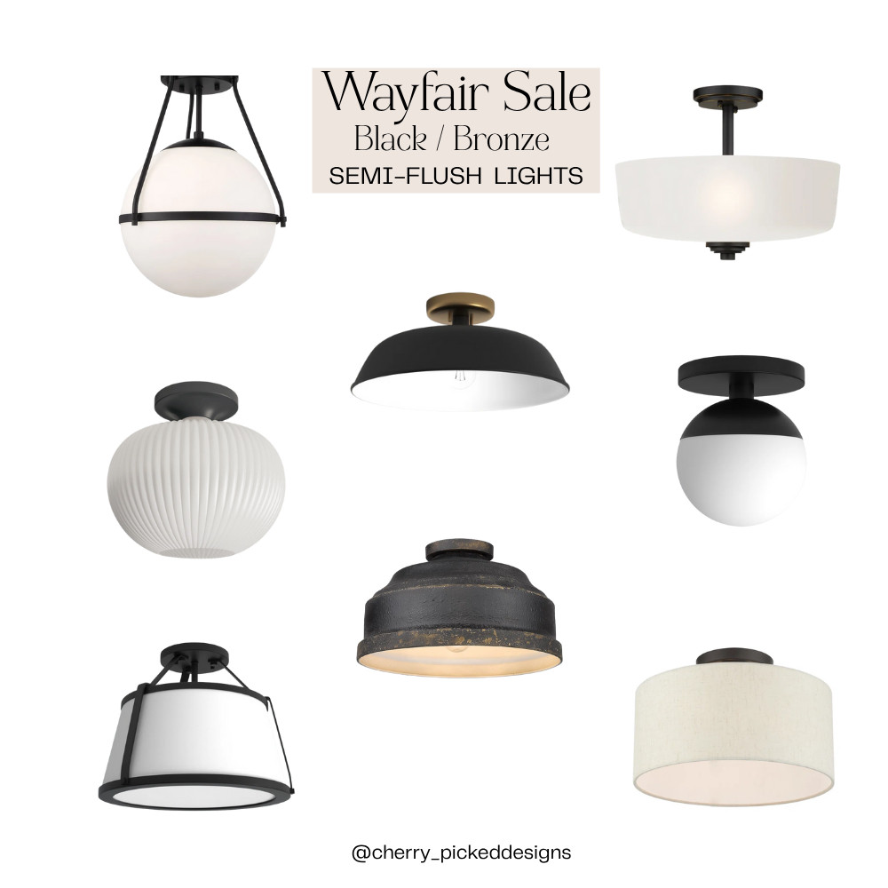 Big news, home decor lovers! The Wayfair Annual Sale is here, and it's the absolute best time to buy those gorgeous semi-flush lights you've been eyeing! 😍 I'm obsessed with this collection of black and bronze fixtures – they add such a chic and contemporary touch. Seriously, some of these beauties are less than $100! 🤯 Don't miss out on transforming your entryway, hallway, bedroom, or living space with these amazing deals. Swipe to see all the styles! Which one would you install first?  🌟🏡🖤

#WayfairLighting #AnnualSale #HomeRefresh #ModernLighting #BlackDecor #BronzeAccents #AffordableLighting #HomeStyle #DesignDeals #LightFixtures #LTKHome #LTKLighting  

 #LTKSaleAlert #LTKFindsUnder100