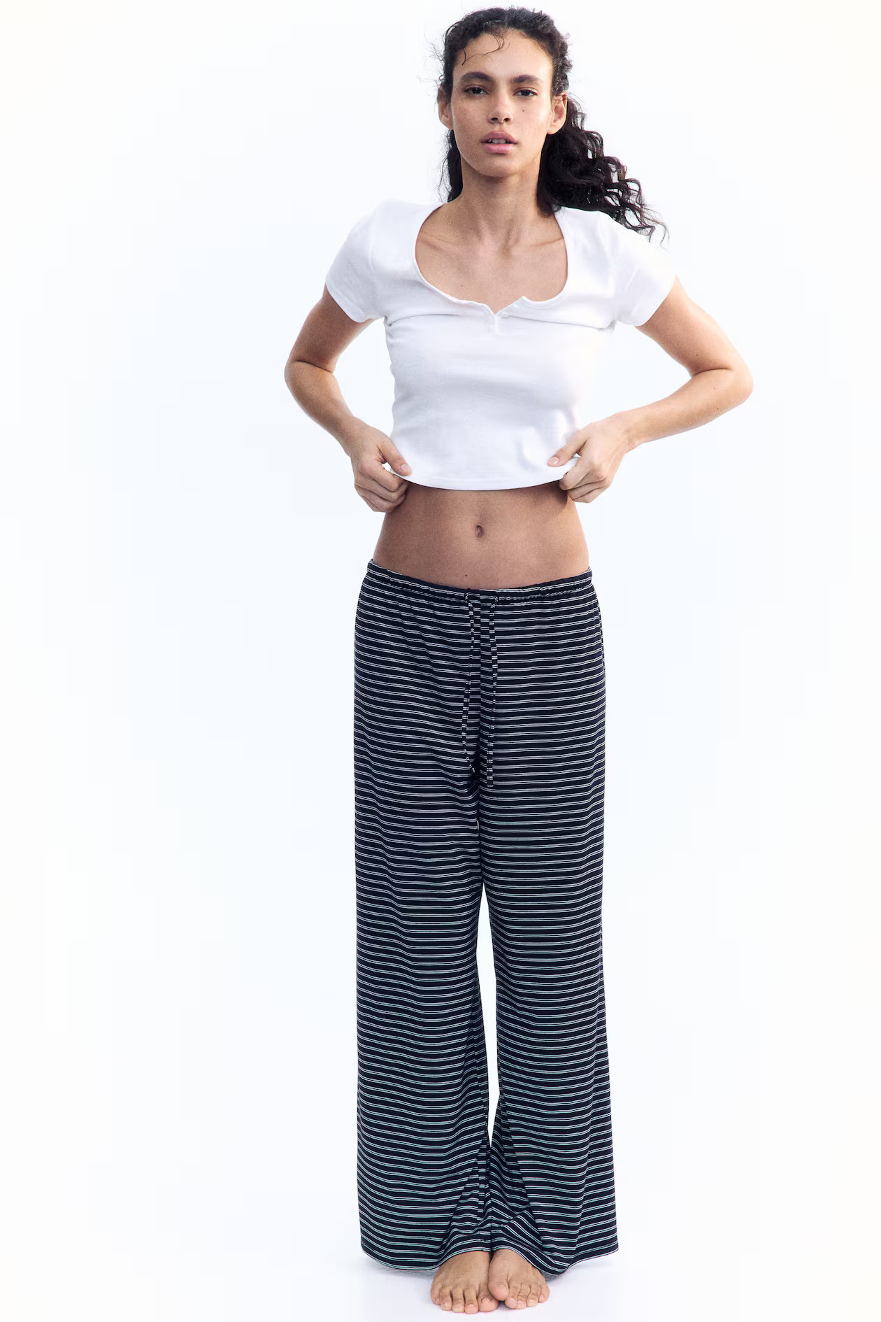 STRAIGHT DRAWSTRING TROUSERS | H&M (UK, MY, IN, SG, PH, TW, HK)