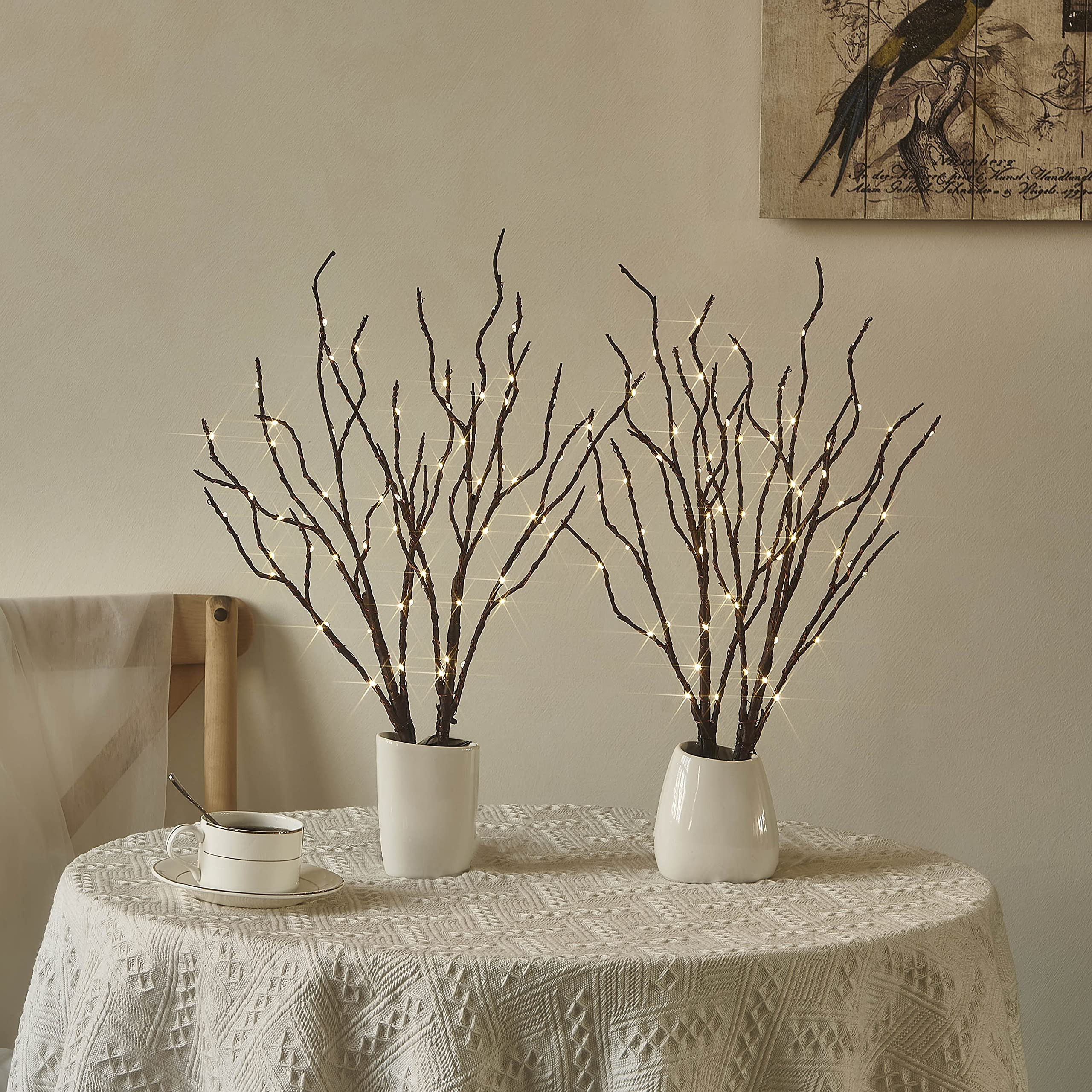 Birchlitland Lighted Brown Branches 18IN 70L Warm White Fairy Lights, LED Willow Branch Lights wi... | Amazon (US)