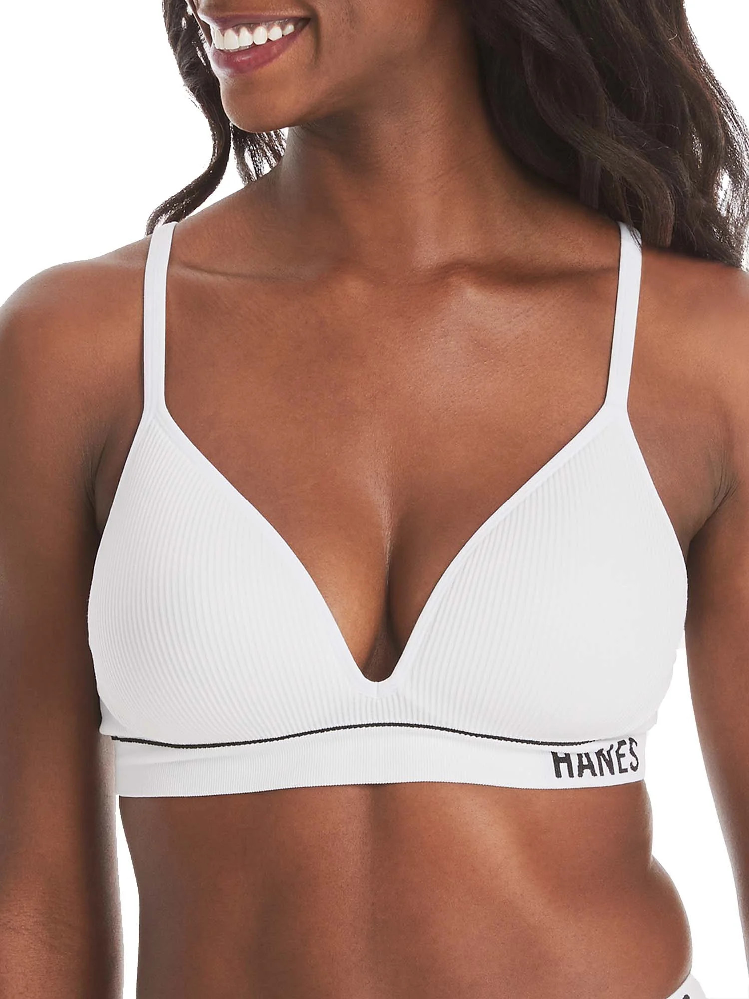 Hanes Classics Women's Seamless Retro Rib Contour Bra, Style MHB004 | Walmart (US)