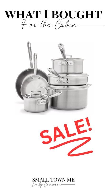 Just purchased this cookware set for our cabin.  I got this same AlClad cookware set for a wedding gift over 20 years ago and it’s held up so well!  Plus you can’t beat the sale price 🥳🥳 pots and pans kitchen 

#LTKHome #LTKSaleAlert #LTKFamily