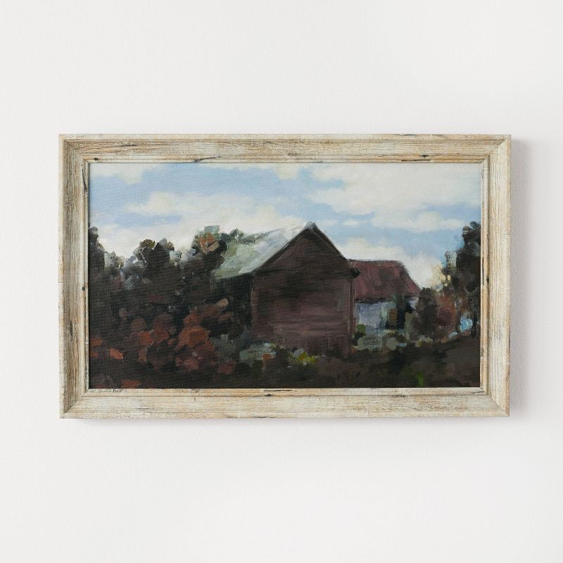 16" x 10" House Amidst The Trees Framed Canvas - Threshold™ designed with Studio McGee | Target