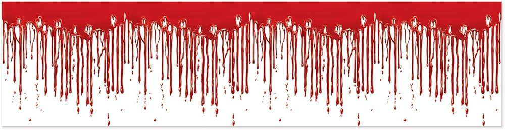 Beistle Halloween Dripping Blood Party Tape, 1 piece, Red/White | Amazon (US)
