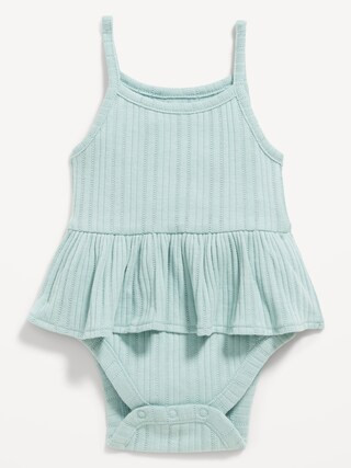 Sleeveless Pointelle-Knit Peplum Bodysuit for Baby | Old Navy (US)