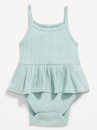 Sleeveless Pointelle-Knit Peplum Bodysuit for Baby | Old Navy (US)
