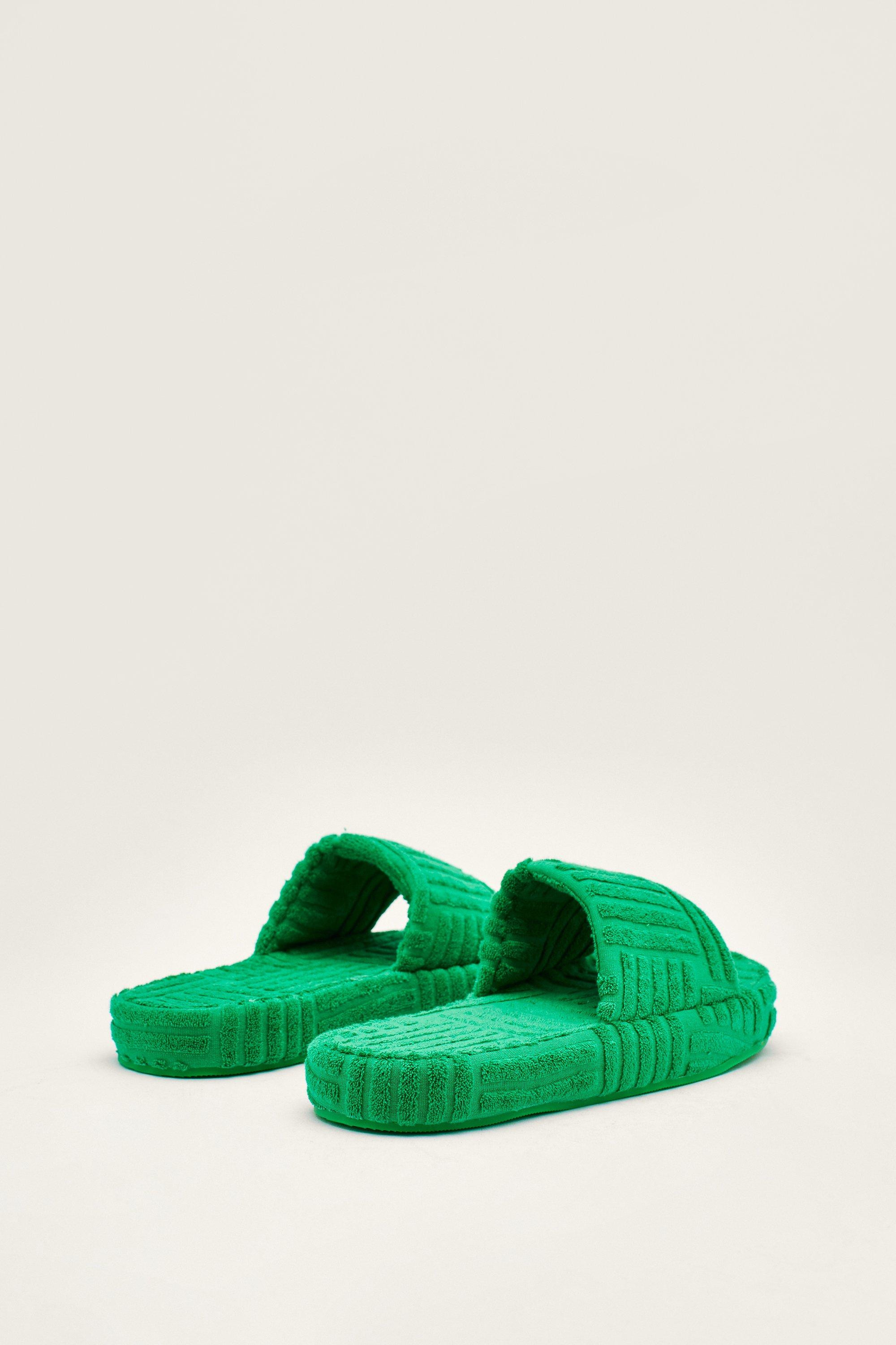 Towelling Slider Slippers | Nasty Gal (US)