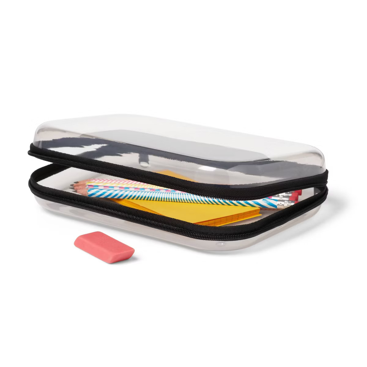 Hard Sided Zipper Pencil Case Gray - up&up\u2122 | Target