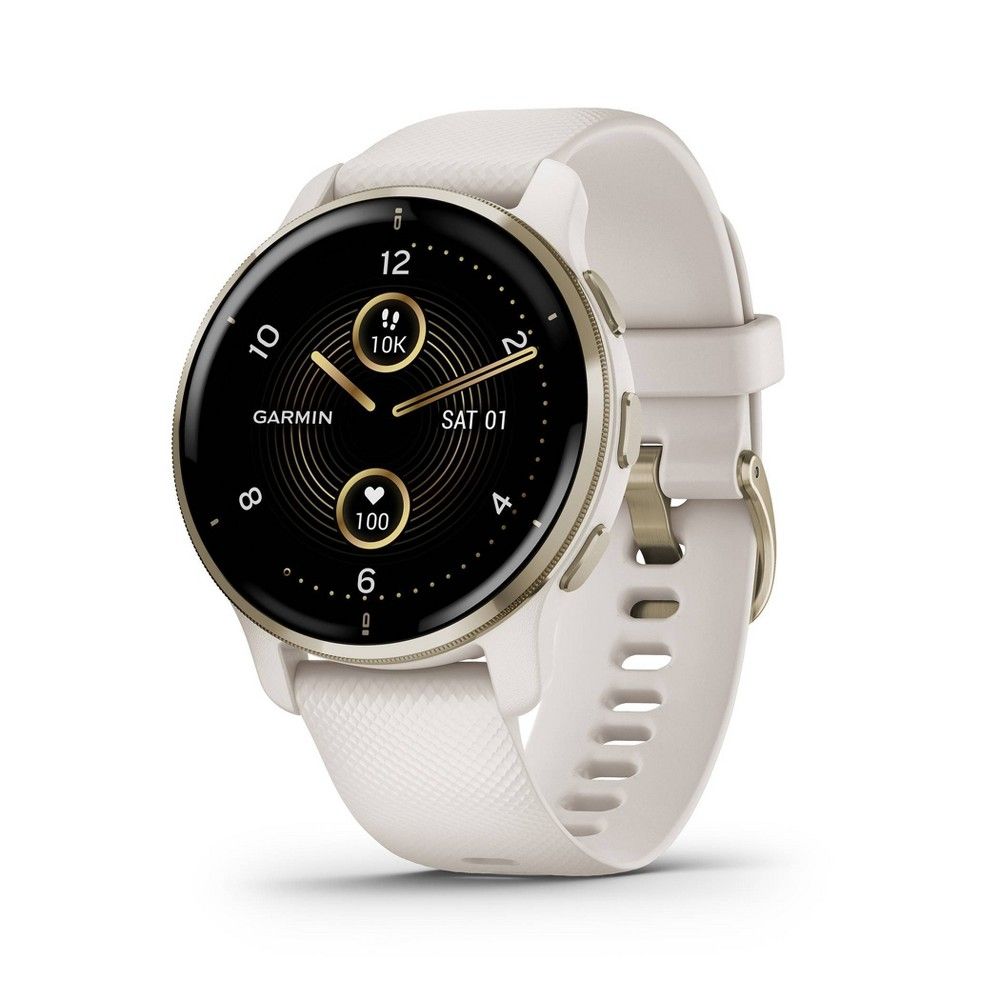 Garmin Venu 2 Plus Smartwatch - Cream Gold Bezel with Ivory Case and Silicone Band | Target