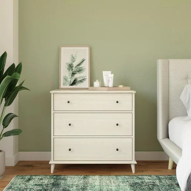 Queer Eye Farnsworth 3 Drawer Dresser, Ivory Oak | Walmart (US)