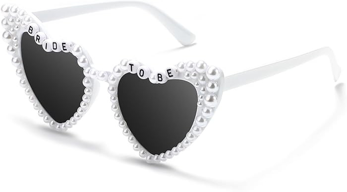 Etercycle Heart Sunglasses, Bride to Be Gifts Bachelorette Party Bride Sunglasses, Cute Glasses f... | Amazon (US)