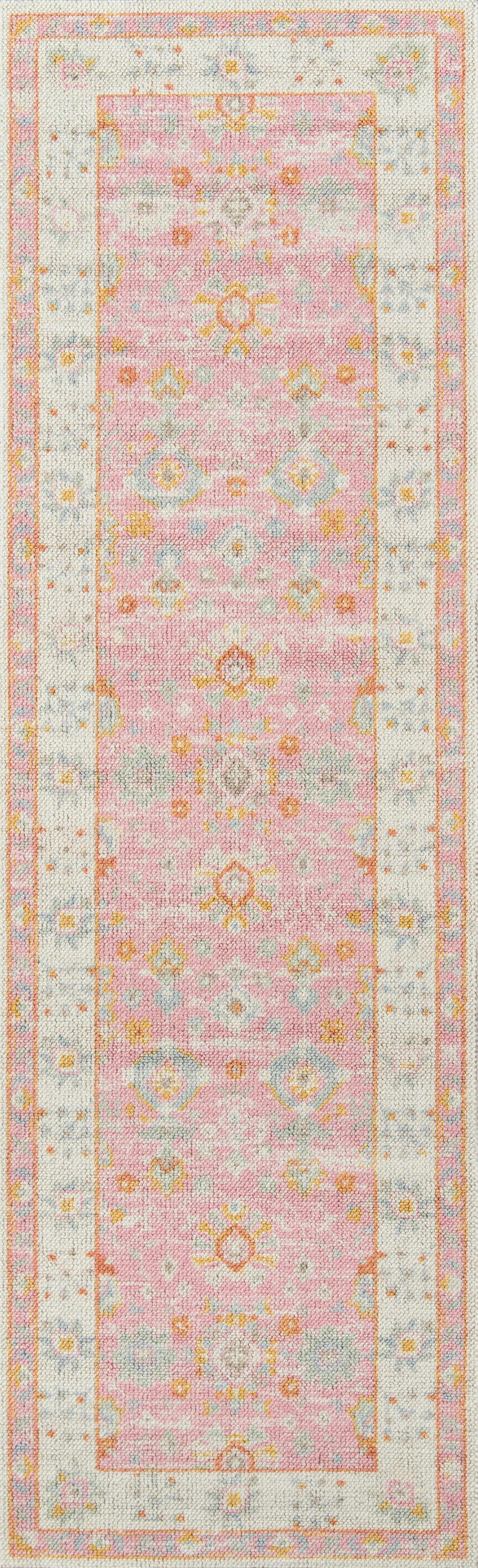 Guerin Oriental Wool / Nylon Pink Area Rug | Wayfair North America