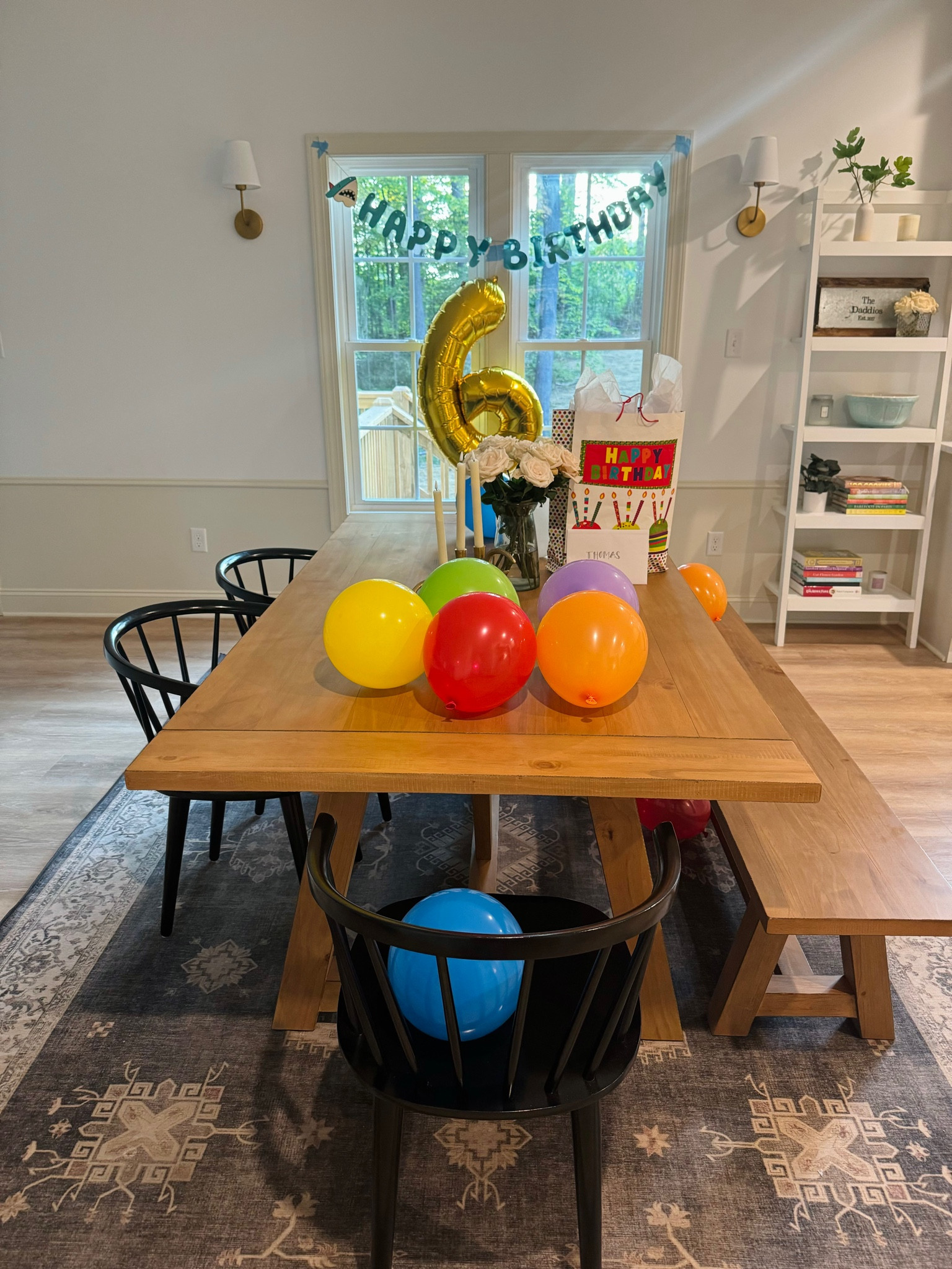 Just got this farmhouse table & we are obsessed! It’s huge, but perfect and is so sturdy! We paired with black dining room chairs & a bench on one side. It also comes with 2 leaves so you can extend it even more which is perfect for entertaining a crowd😍

#LTKFamily #LTKParties #LTKHome