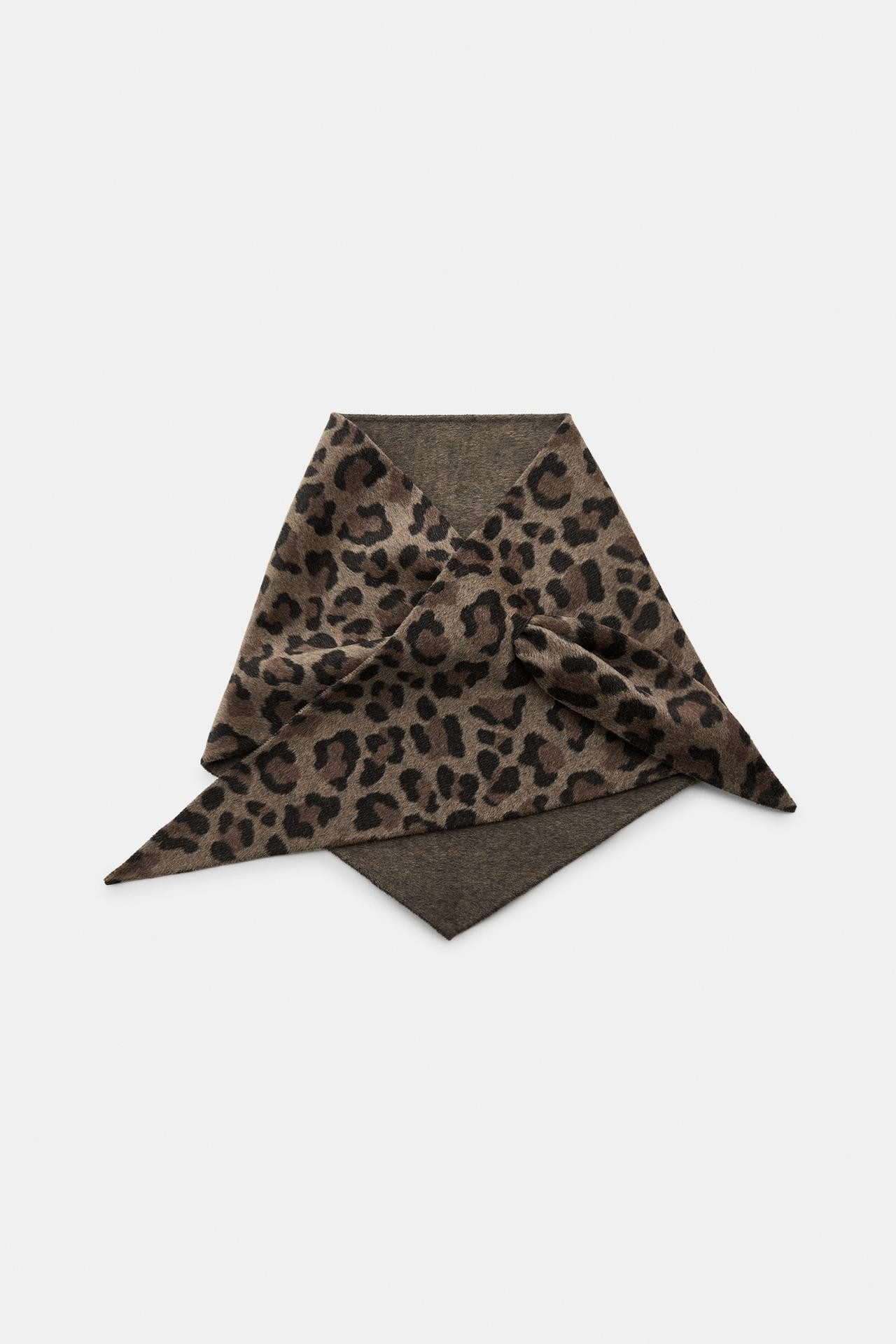 ANIMAL PRINT WOOL BANDANA | Zara US
