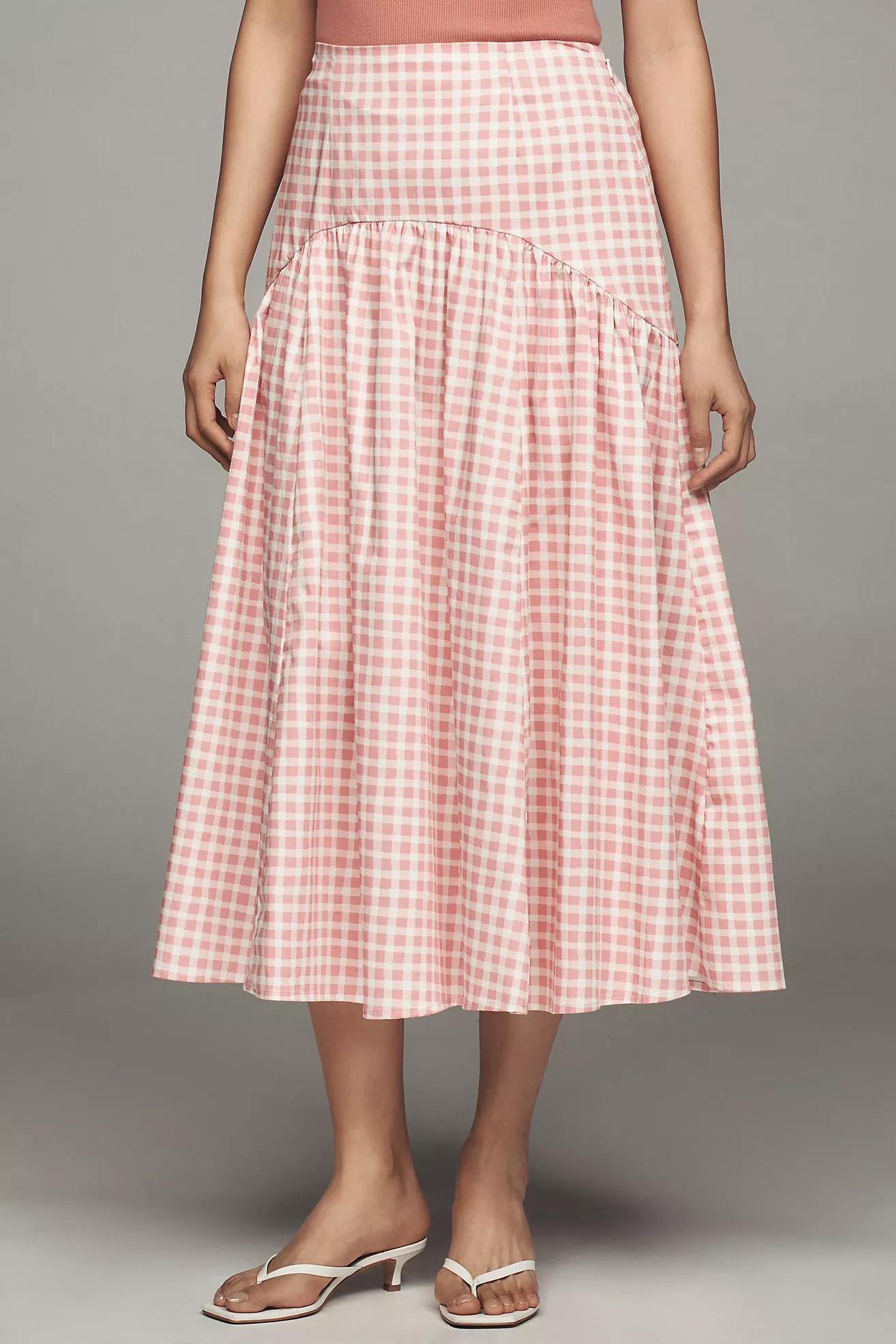 Hutch Drop-Waist Midi Skirt | Anthropologie (US)