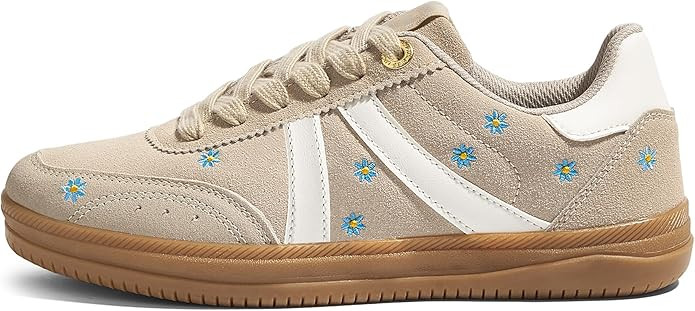 LUCKY STEP Women Classic Retro Tennis Sneakers Fashion Gum Sole Skate Casual Walking Shoe Anti Sl... | Amazon (US)